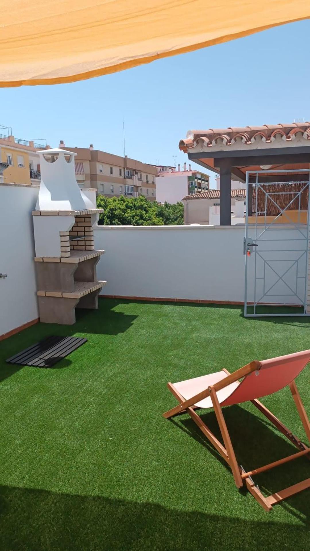 Estudio Centro Malaga Terraza Y Barbacoa Dış mekan fotoğraf